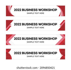 Business placard background graphic set. Company seminar, workshop, event banner style design.