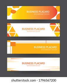 Business Placard Background Template Design Set.