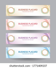 Business placard. Template design vector illustrations set.