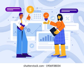 Business Plan abstrakte Konzeptgrafik. Geschäftsidee, Strategie und Lösung, Unternehmensleistung, Problemlösung, Entscheidungsfindung, effektive Leistung, abstrakte Roadmap-Metapher. Vektorgrafik