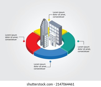 business plan or business analysis template for infographic for presentation for 4 element