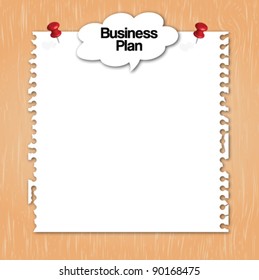 Business plan balloon word concept vector