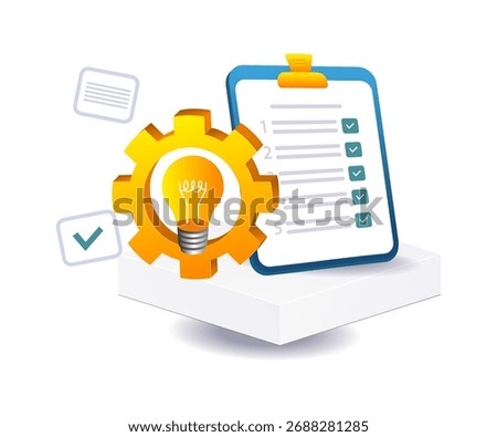 Business plan checklist ideas concept illustration