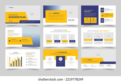 Diseño de presentación de plan de negocios o plan de empresa