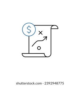 Business plan concept line icon. Simple element illustration. Business plan concept outline symbol design.