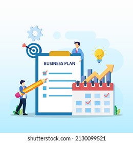 business plan Concept, plan strategy for success illustration vector