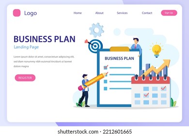 business plan Concept, plan strategy for success illustration vector