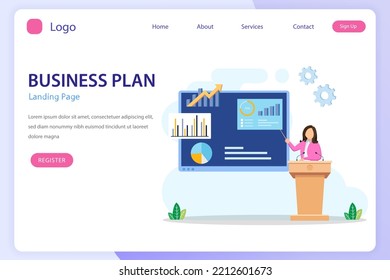 business plan Concept, plan strategy for success illustration vector