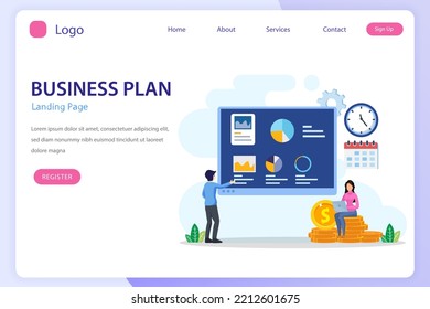 business plan Concept, plan strategy for success illustration vector