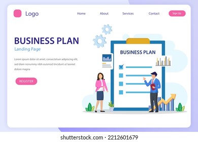 business plan Concept, plan strategy for success illustration vector