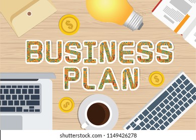 Business plan concept vector design