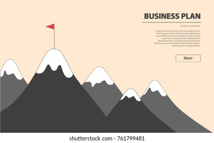 Business plan cover for banner, presentation, annual report, content and poster. Vector illustration.
