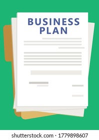 Illustrationsvektorgrafik des Business Plan Document Entrepreneur Flat Concept