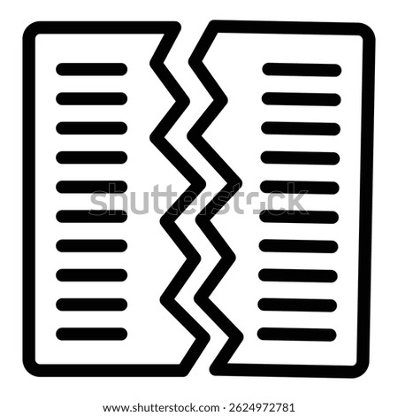 Business plan failure icon outline vector. Startup breakdown. Entrepreneur bankruptcy collapse