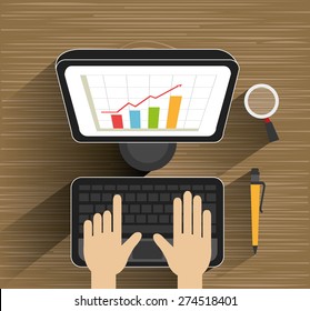 Business plan;  Flat design.