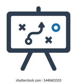 Business plan flat vector icon