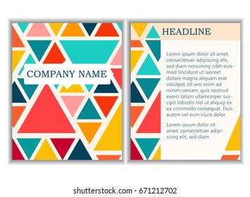 Plantilla de diseño del folleto del plan de negocios con espacio libre para el texto. Ilustración del vector