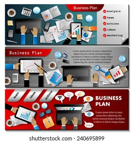Business Plan, Flyer Template - Vector Illustration, Graphic Design, Editable For Your Design 