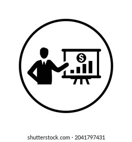 Business, plan icon. Black vector design.