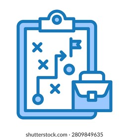 Business Plan Icon Blue Dualtone Design Vector Illustration