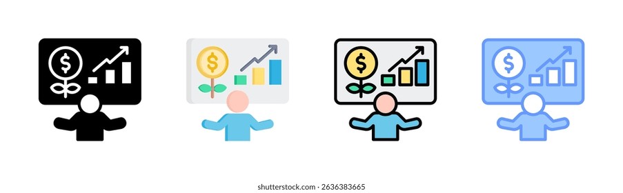 Business Plan Icon Element For Design And Vector