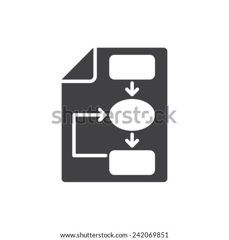 Business plan icon, flat design