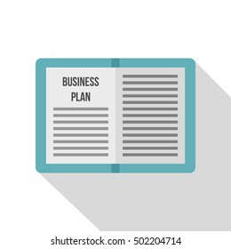 Business plan icon. Flat illustration of business plan vector icon for web isolated on white background