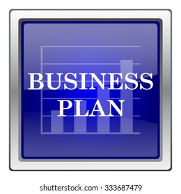 Business plan icon. Internet button on white background. EPS10 vector.