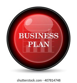 Business plan icon. Internet button on white background. EPS10 vector