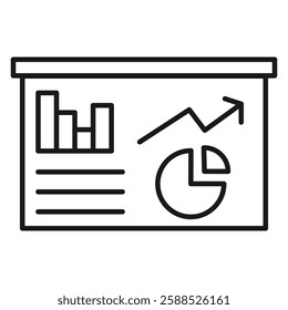 Business Plan Icon Isolated flat vector in outline