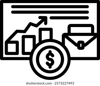 Business Plan Icon Line Vector Illustration