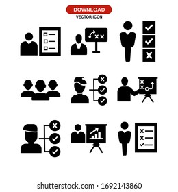 business plan icon or logo isolated sign symbol vector illustration - Collection of high quality black style vector icons
