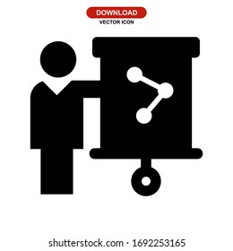 business plan icon or logo isolated sign symbol vector illustration - high quality black style vector icons
