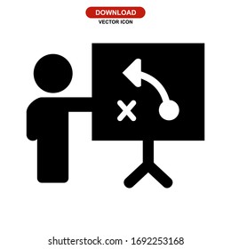 business plan icon or logo isolated sign symbol vector illustration - high quality black style vector icons
