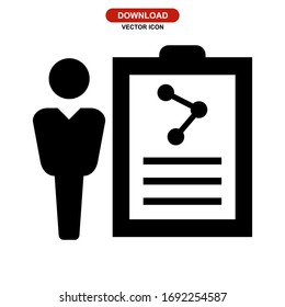 business plan icon or logo isolated sign symbol vector illustration - high quality black style vector icons
