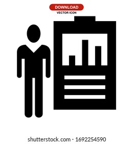 business plan icon or logo isolated sign symbol vector illustration - high quality black style vector icons
