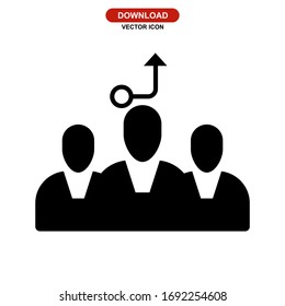 Icono de plan de negocios o logotipo símbolo de signo aislado ilustración vectorial - iconos vectoriales de estilo negro de alta calidad
