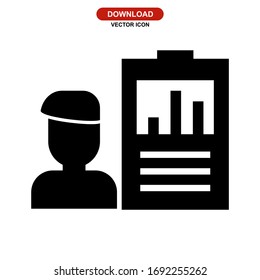 business plan icon or logo isolated sign symbol vector illustration - high quality black style vector icons
