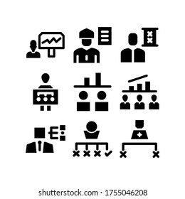 business plan  icon or logo isolated sign symbol vector illustration - Collection of high quality black style vector icons
