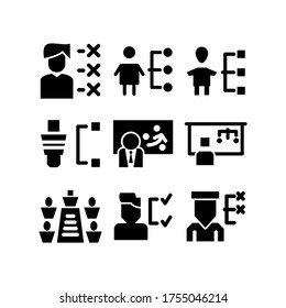 icono del plan de negocios o logotipo símbolo de signo aislado ilustración vectorial - Colección de iconos vectoriales de estilo negro de alta calidad

