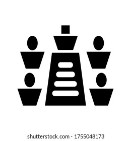 icono del plan de negocios o logotipo símbolo de signo aislado ilustración vectorial - iconos vectoriales de estilo negro de alta calidad
