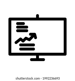 business plan icon or logo isolated sign symbol vector illustration - high quality black style vector icons
