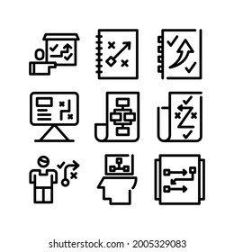 business plan icon or logo isolated sign symbol vector illustration - Collection of high quality black style vector icons
