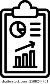 Business Plan Icon Outline Vector Illustration