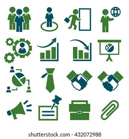 business plan icon set