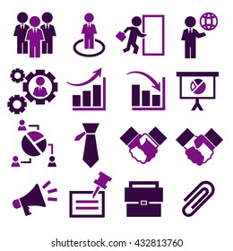 business plan icon set