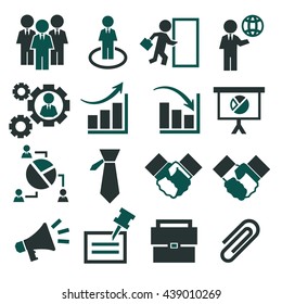 business plan icon set