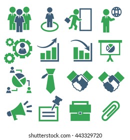business plan icon set