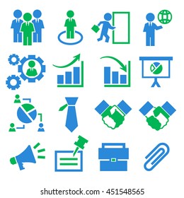 business plan icon set