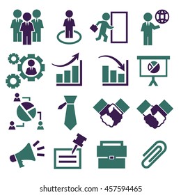 business plan icon set